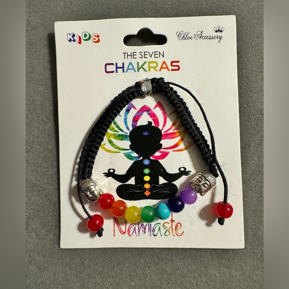 Chloe accessory the seven chakras kids adjustable bracelet
